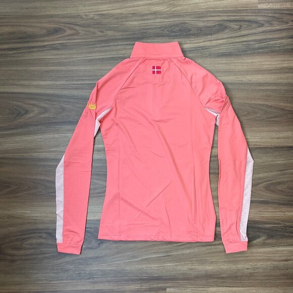 Kastel Denmark - Long Sleeve Quarter Zip Sun Shirt - Coral - XS - Picture 3 of 4